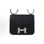 HERMES Constance 19 silver clasp Women\'s Edition 89 Noir Black